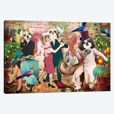 Shih Tzu La Dolce Vita Canvas Print #NDG1994} by Nobility Dogs Canvas Wall Art