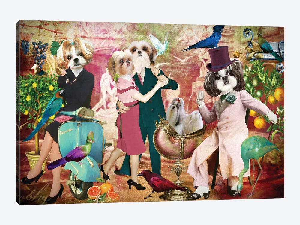 Shih Tzu La Dolce Vita by Nobility Dogs 1-piece Canvas Art