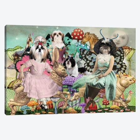 Shih Tzu Fairy Tale Canvas Print #NDG1995} by Nobility Dogs Canvas Wall Art