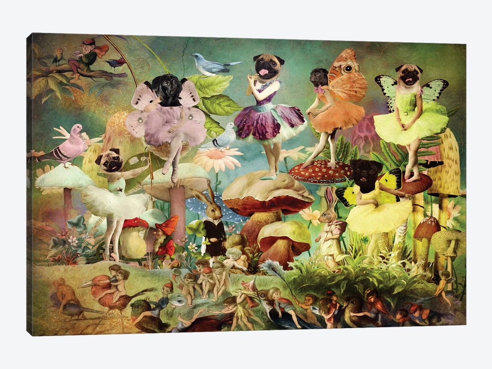 Pug Fairyland by Nobility Dogs 1-piece Art Print