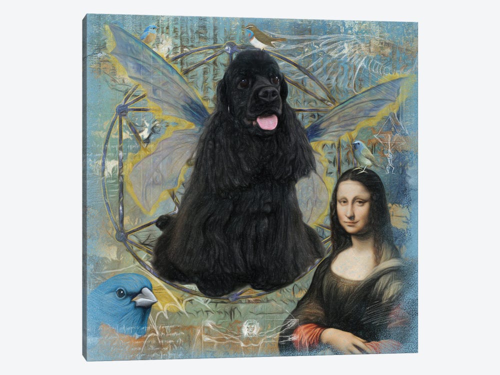 Black Cocker Spaniel Angel Da Vinci by Nobility Dogs 1-piece Art Print