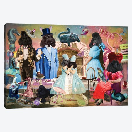 Poodle Alice In Wonderland Canvas Print #NDG2001} by Nobility Dogs Art Print