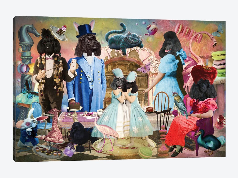 Poodle Alice In Wonderland by Nobility Dogs 1-piece Canvas Artwork