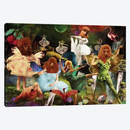 Poodle Fairy Dance Canvas Print #NDG2005} by Nobility Dogs Canvas Artwork