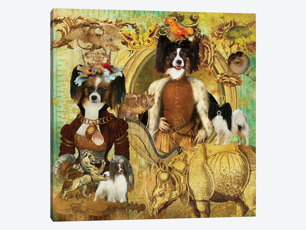 Papillon Dog Noble Gold Story by Nobility Dogs 1-piece Canvas Art