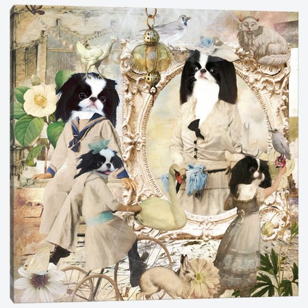 Japanese Chin Noble Pearl Story Canvas Print #NDG2010} by Nobility Dogs Canvas Artwork