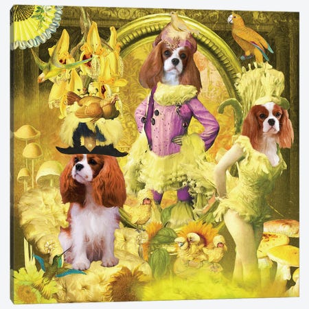 Cavalier King Charles Spaniel Noble Yellow Story Canvas Print #NDG2021} by Nobility Dogs Canvas Print