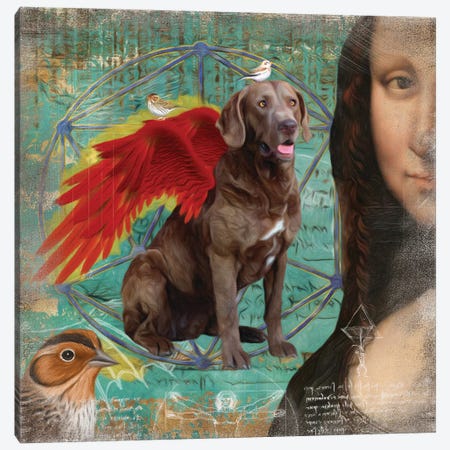 Chesapeake Bay Retriever Angel Da Vinci Canvas Print #NDG202} by Nobility Dogs Canvas Artwork