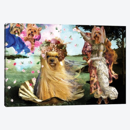 Yorkshire Terrier The birth Of Venus Canvas Print #NDG2030} by Nobility Dogs Canvas Wall Art