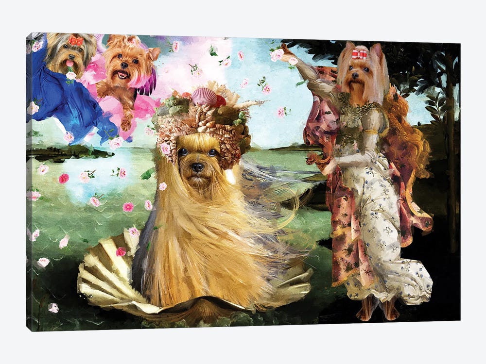 Yorkshire Terrier The birth Of Venus by Nobility Dogs 1-piece Canvas Art