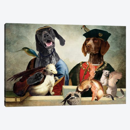 German Shorthaired Pointer Lady With A Winged Ermine Canvas Print #NDG2032} by Nobility Dogs Canvas Art