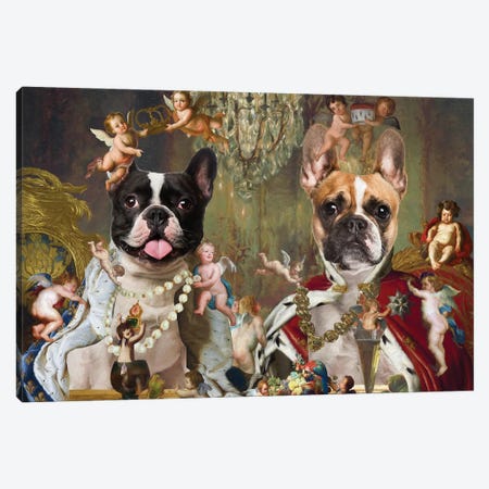 French Bulldog Coronation Canvas Print #NDG2034} by Nobility Dogs Art Print