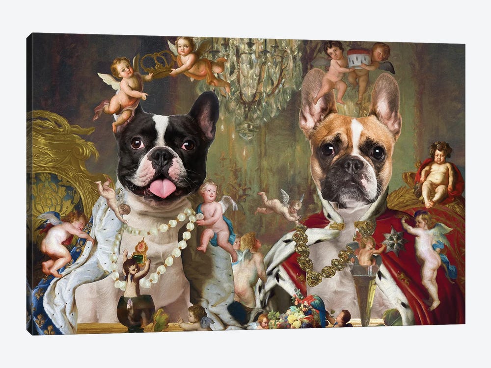 French Bulldog Coronation by Nobility Dogs 1-piece Canvas Art
