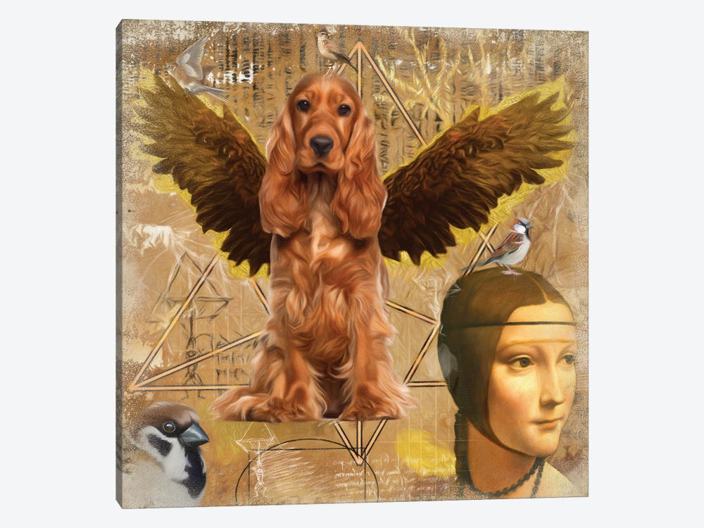 English Cocker Spaniel Angel Da Vinci by Nobility Dogs 1-piece Canvas Art