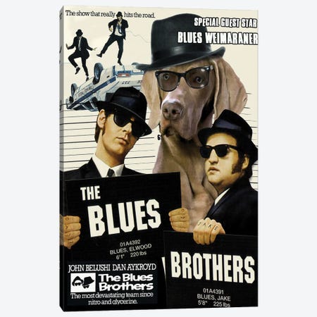 Weimaraner The Blues Brothers Canvas Print #NDG2057} by Nobility Dogs Canvas Print