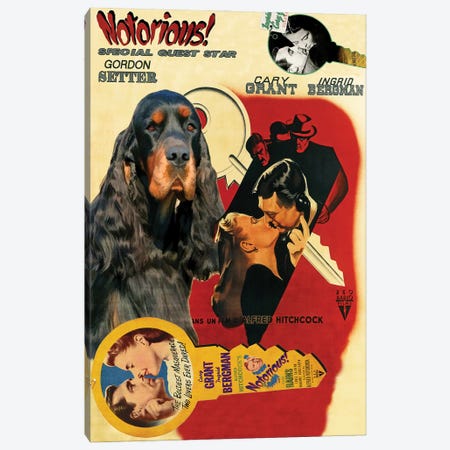 Gordon Setter Notorious Canvas Print #NDG2067} by Nobility Dogs Canvas Art
