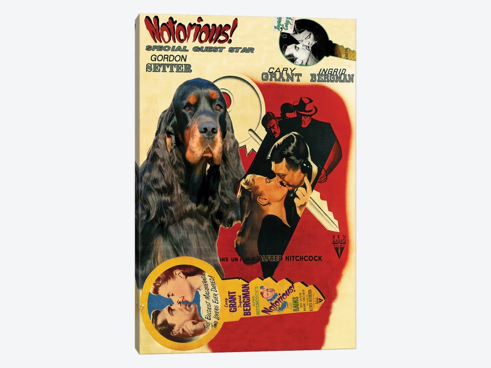 Gordon Setter Notorious by Nobility Dogs 1-piece Canvas Art