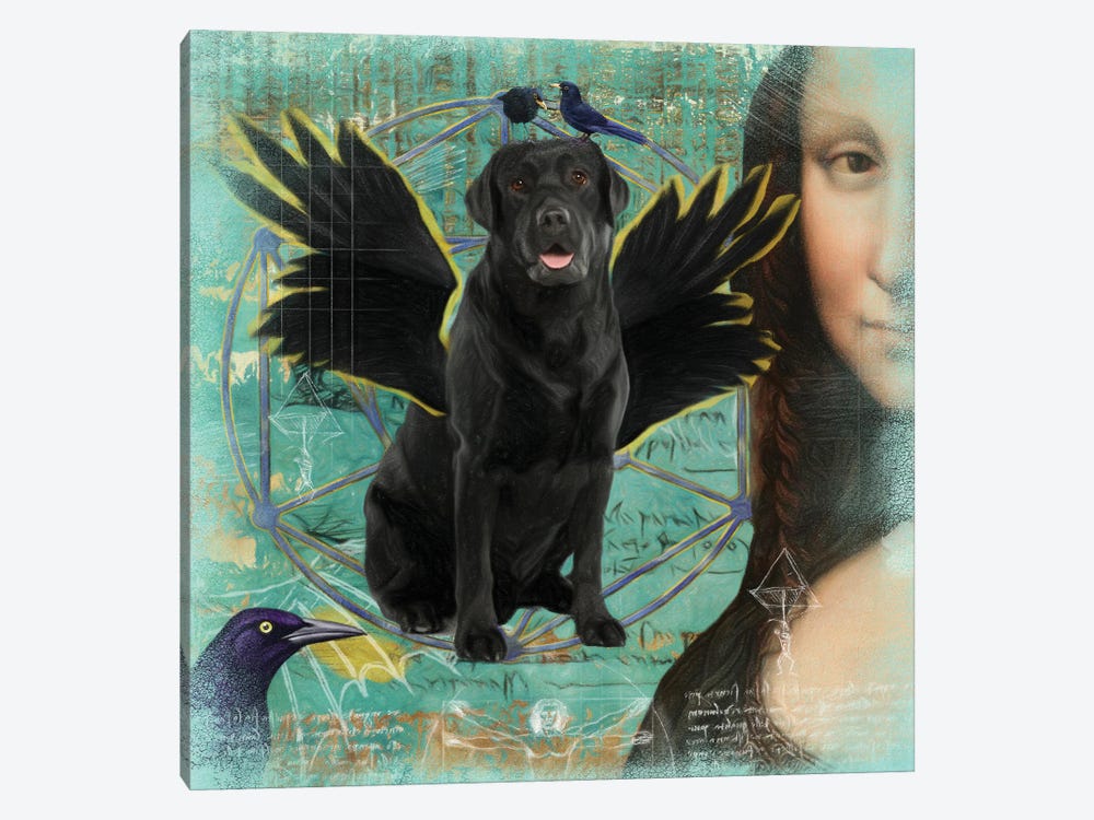 Black Labrador Retriever Angel Da Vinci by Nobility Dogs 1-piece Art Print