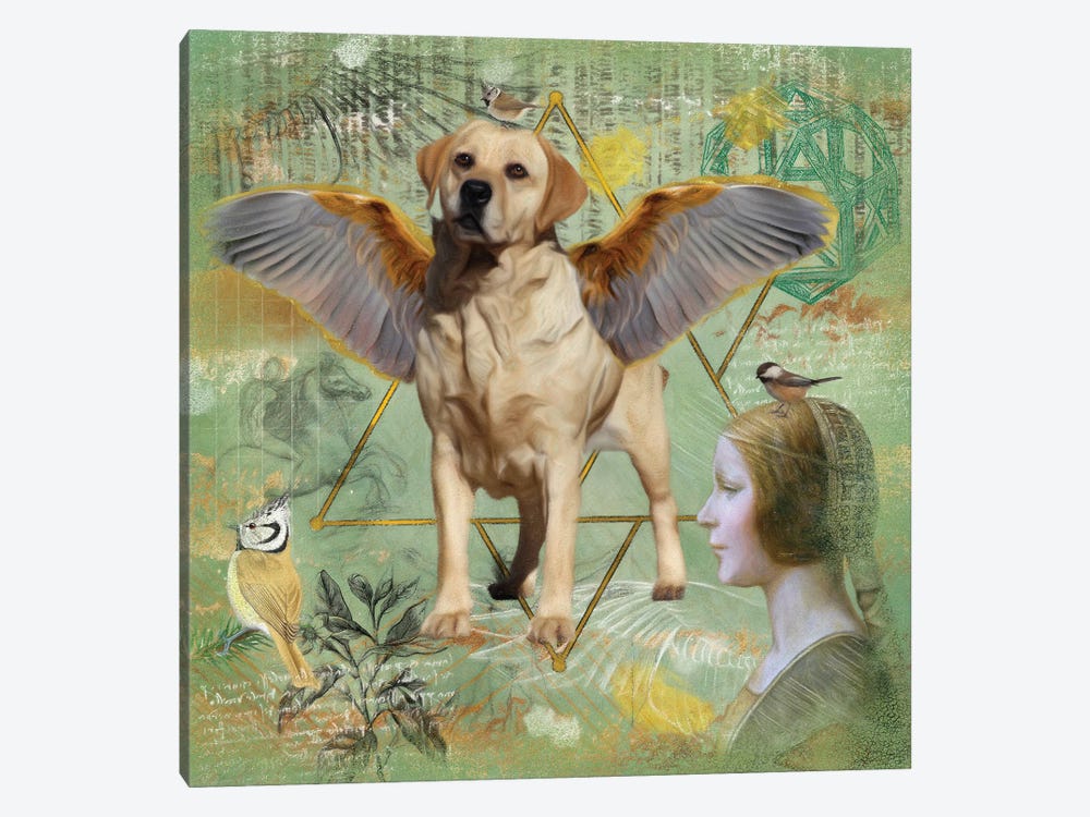 Yellow Labrador Retriever Angel Da - Canvas Art Print | Nobility Dogs