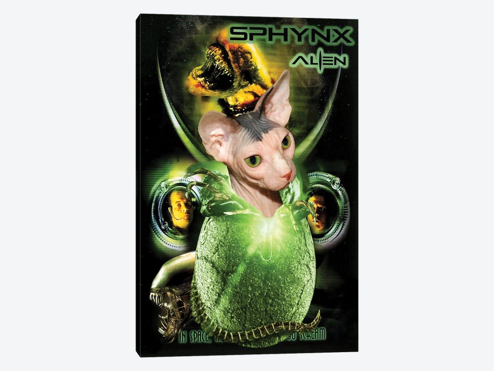 Sphynx Cat Alien by Nobility Dogs 1-piece Canvas Print