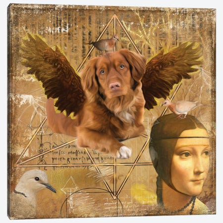 Nova Scotia Duck Tolling Retriever Angel Canvas Print #NDG209} by Nobility Dogs Canvas Wall Art