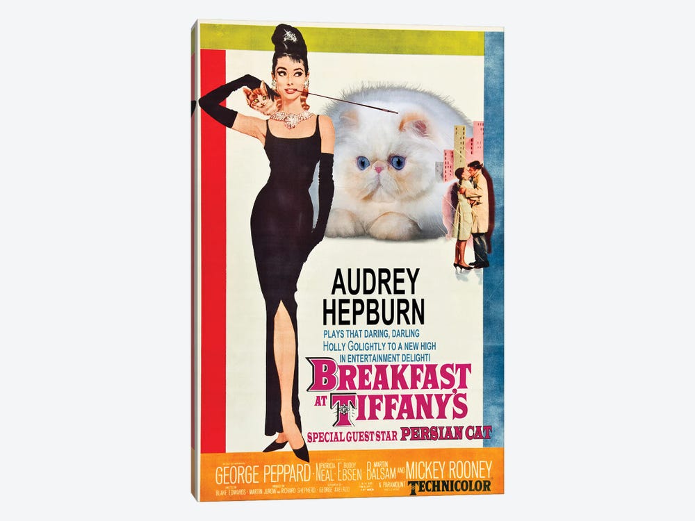 Persian Cat Breakfast At Tiffany by Nobility Dogs 1-piece Canvas Artwork