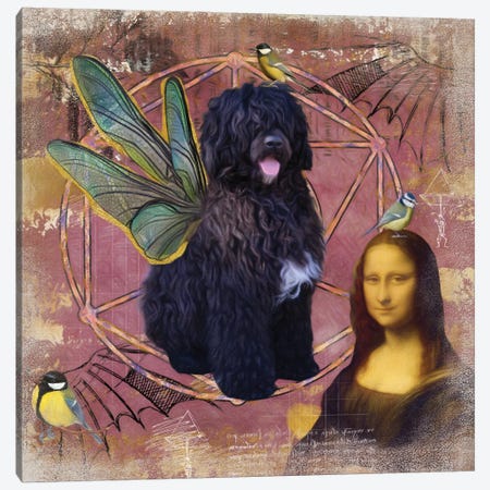 Portuguese Water Dog Angel Da Vinci Canvas Print #NDG210} by Nobility Dogs Canvas Print