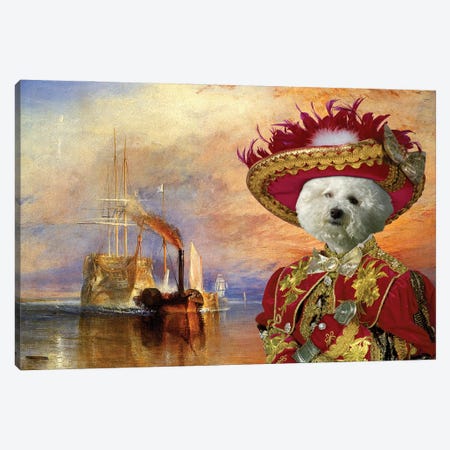 Bichon Frise The fighting Temeraire Canvas Print #NDG2136} by Nobility Dogs Canvas Wall Art