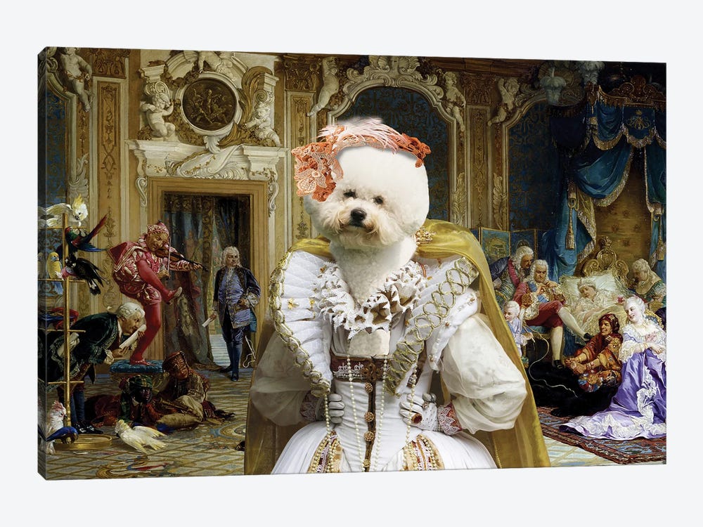 Bichon Frise Jesters Of Empress by Nobility Dogs 1-piece Canvas Wall Art