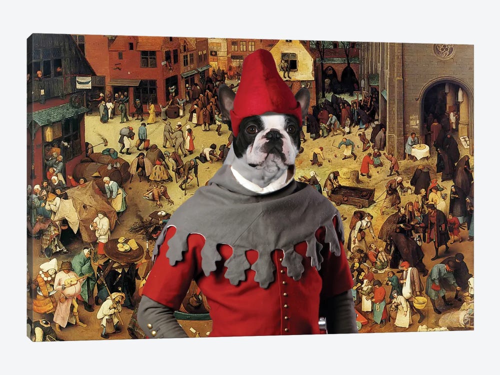 Boston Terrier The Combat Of Carnival by Nobility Dogs 1-piece Canvas Art