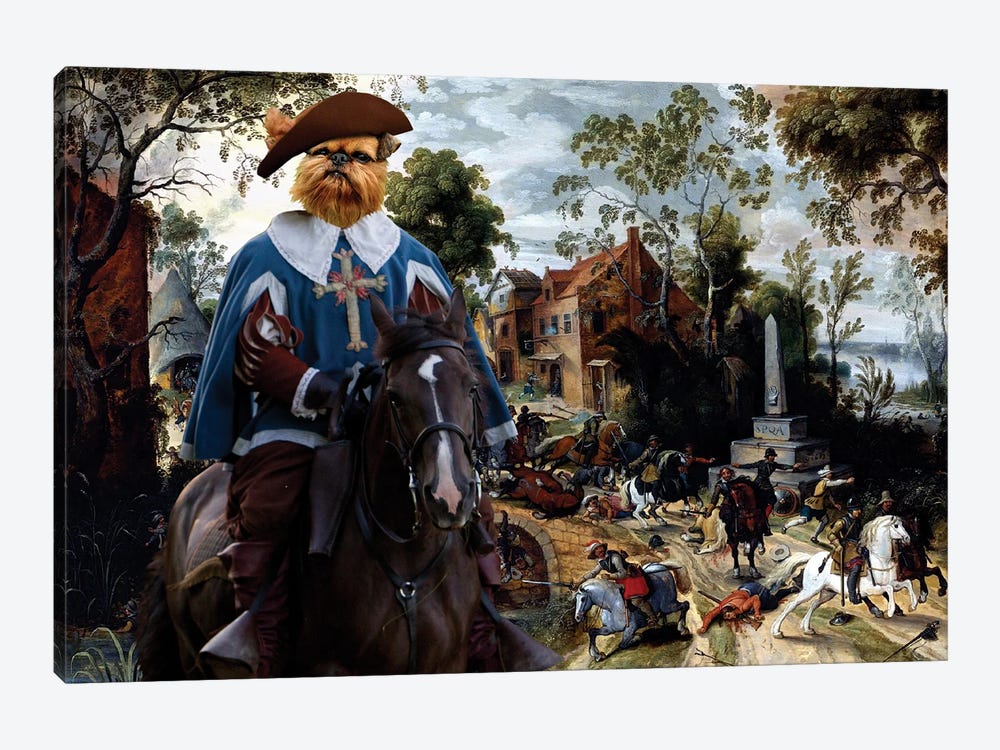 Brussels Griffon The Battle by Nobility Dogs 1-piece Canvas Print