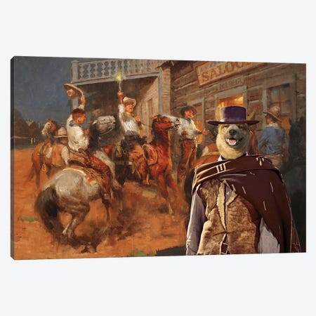 Australian Cattle Dog Sharp Noon Cowboys Canvas Print #NDG2150} by Nobility Dogs Canvas Print