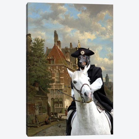 Beauceron The Galop Canvas Print #NDG2158} by Nobility Dogs Art Print