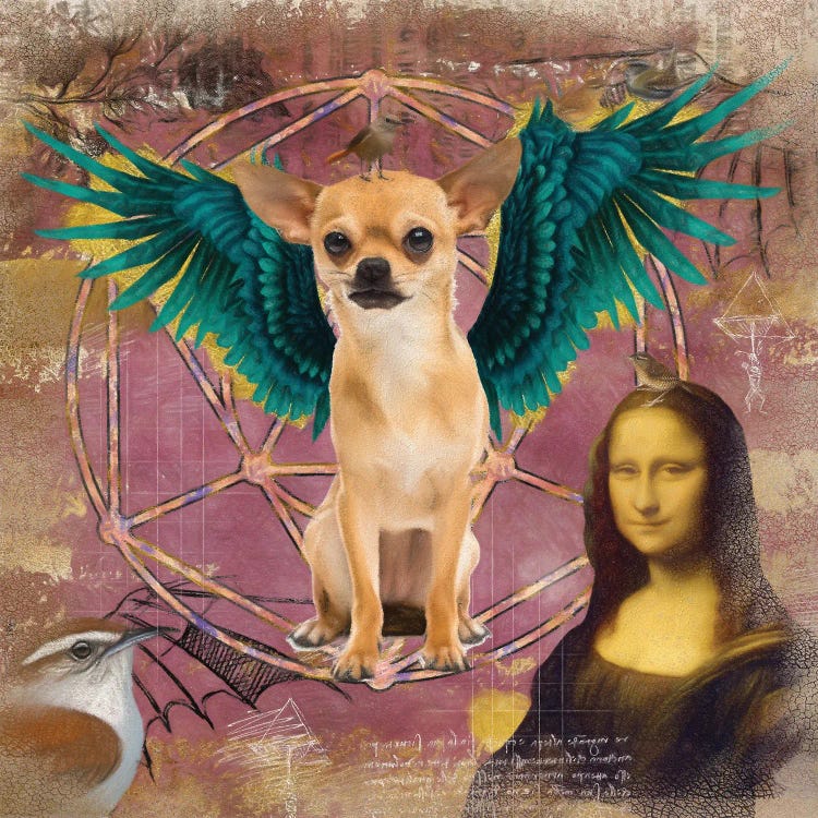 Red Chihuahua Angel Da Vinci