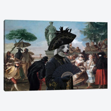 Border Collie The Minuet Canvas Print #NDG2167} by Nobility Dogs Canvas Art Print