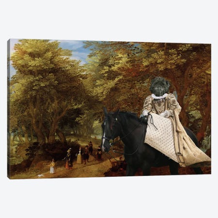 Affenpinscher Old Forest Canvas Print #NDG2169} by Nobility Dogs Canvas Art