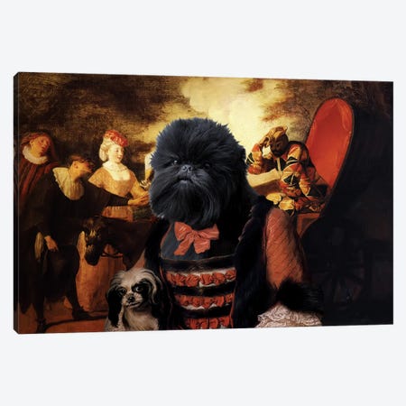 Affenpinscher Arlequin And Luna Canvas Print #NDG2170} by Nobility Dogs Canvas Print