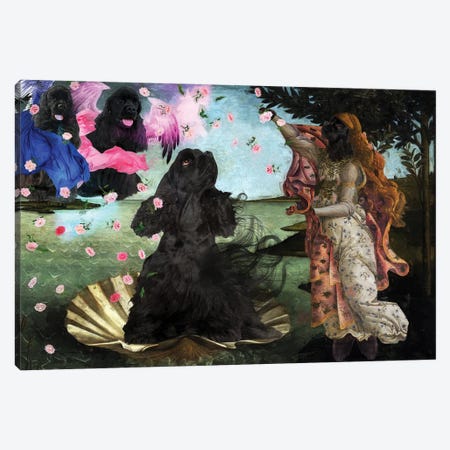 Cocker Spaniel The Birth Of Venus Canvas Print #NDG2174} by Nobility Dogs Canvas Art