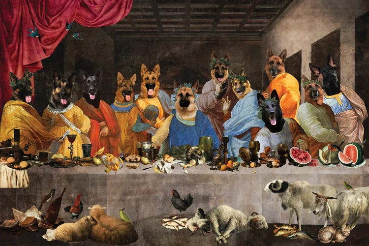 German Shepherd Last Supper