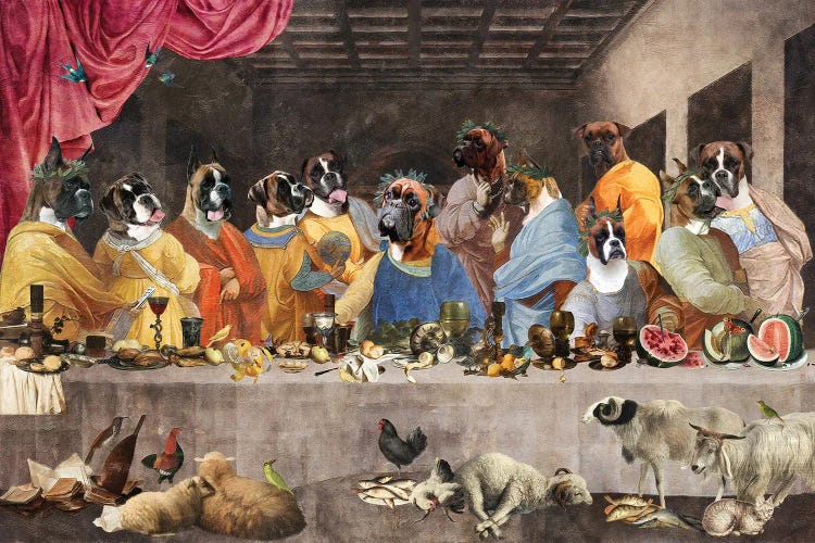 Boxer Dog Last Supper