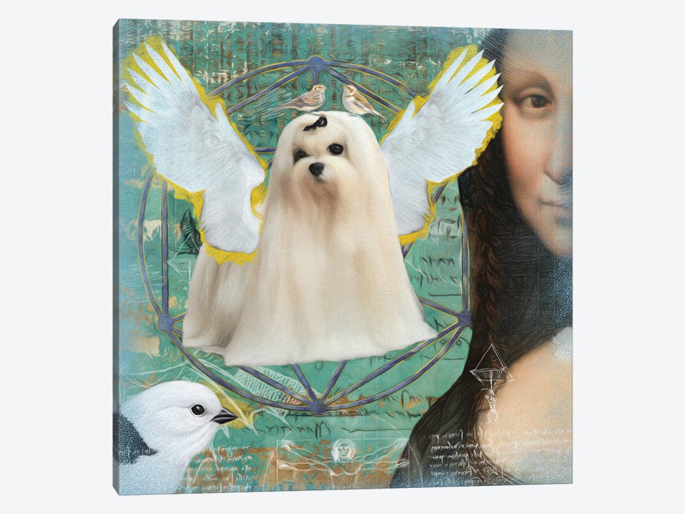 Maltese Dog Angel Da Vinci by Nobility Dogs 1-piece Art Print