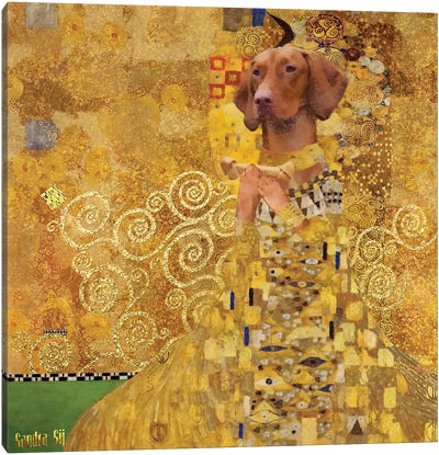 Vizsla Gustav Klimt Canvas Art Print