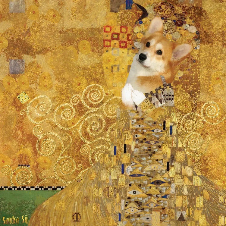 Pembroke Welsh Corgi Gustav Klimt