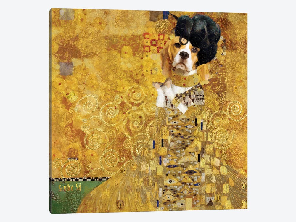 Beagle Gustav Klimt by Nobility Dogs 1-piece Art Print