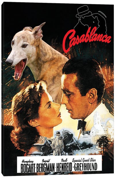 Greyhound Casablanca Movie Canvas Art Print - Romance Movie Art