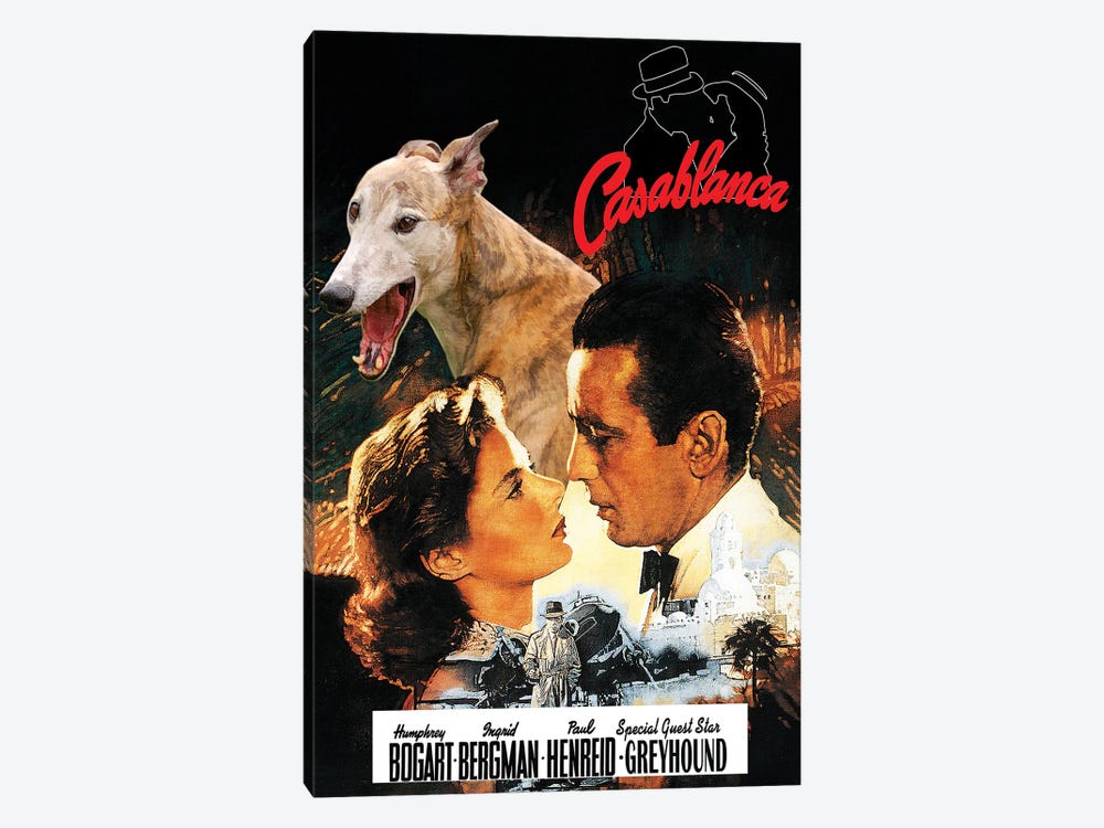 Greyhound Casablanca Movie by Nobility Dogs 1-piece Art Print