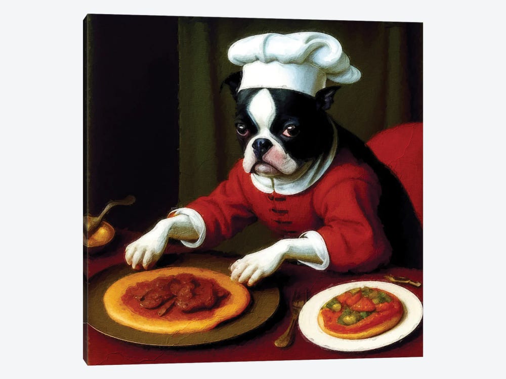 Boston Terrier Chef by Nobility Dogs 1-piece Art Print