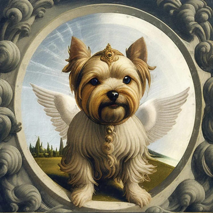 Cairn Terrier Angel By Sandro Botticelli