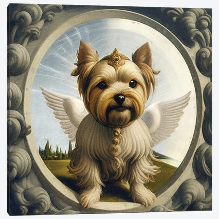Cairn Terrier Angel By Sandro Botticelli Canvas Print #NDG2219} by Nobility Dogs Canvas Art
