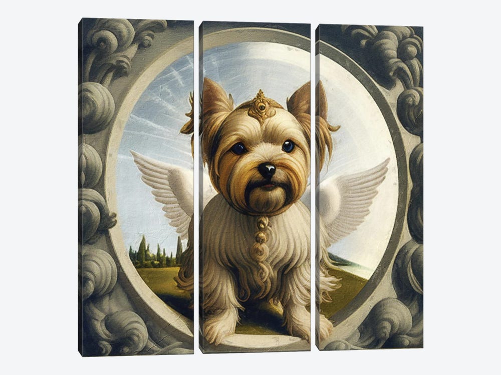 Cairn Terrier Angel By Sandro Botticelli by Nobility Dogs 3-piece Canvas Art